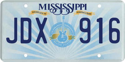 MS license plate JDX916