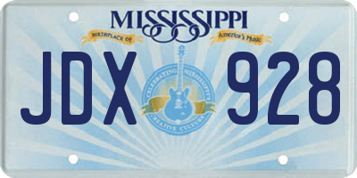 MS license plate JDX928