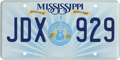 MS license plate JDX929