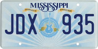 MS license plate JDX935