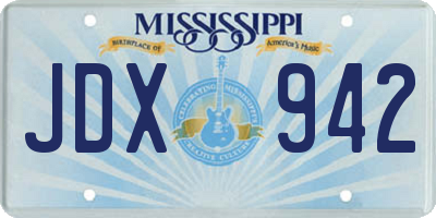 MS license plate JDX942