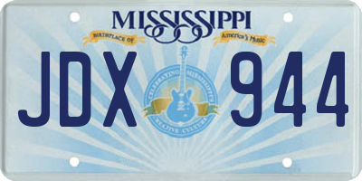 MS license plate JDX944