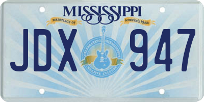 MS license plate JDX947