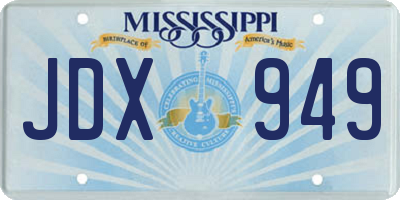MS license plate JDX949