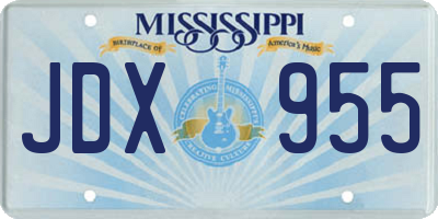 MS license plate JDX955