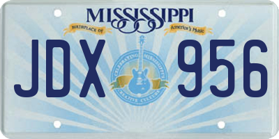 MS license plate JDX956