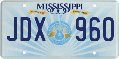 MS license plate JDX960