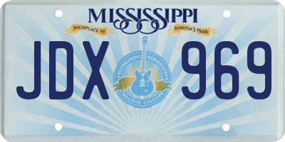 MS license plate JDX969