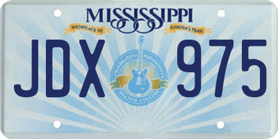 MS license plate JDX975