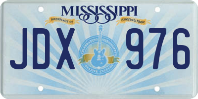 MS license plate JDX976