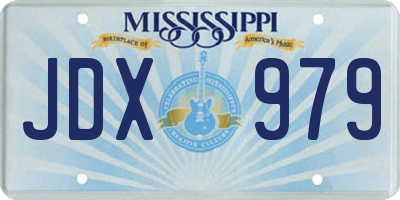 MS license plate JDX979