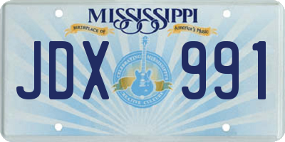 MS license plate JDX991