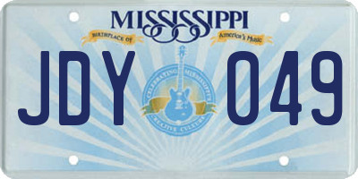 MS license plate JDY049