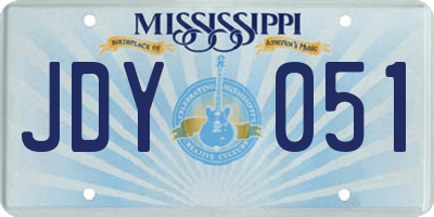 MS license plate JDY051
