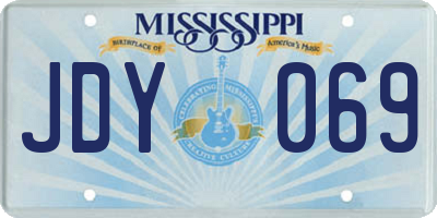 MS license plate JDY069