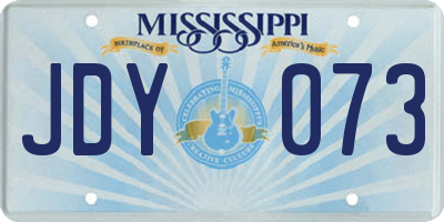 MS license plate JDY073
