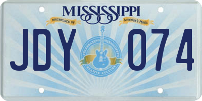 MS license plate JDY074