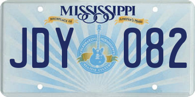 MS license plate JDY082