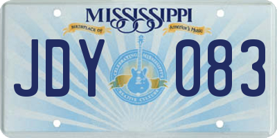 MS license plate JDY083