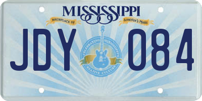 MS license plate JDY084