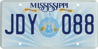 MS license plate JDY088