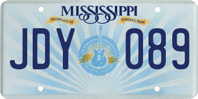 MS license plate JDY089