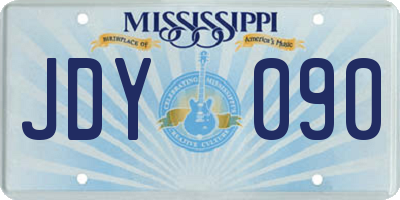 MS license plate JDY090