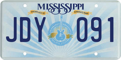 MS license plate JDY091