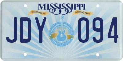 MS license plate JDY094