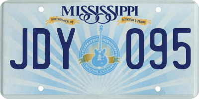 MS license plate JDY095