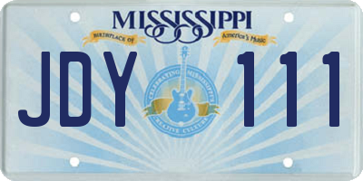 MS license plate JDY111