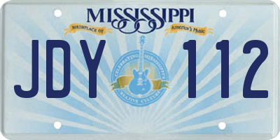 MS license plate JDY112