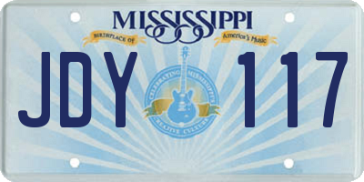 MS license plate JDY117