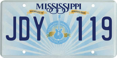 MS license plate JDY119