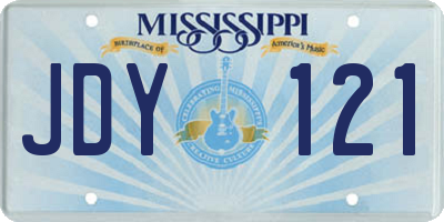 MS license plate JDY121