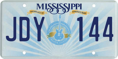 MS license plate JDY144