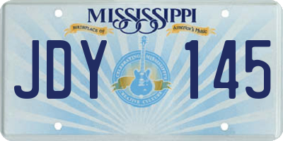MS license plate JDY145
