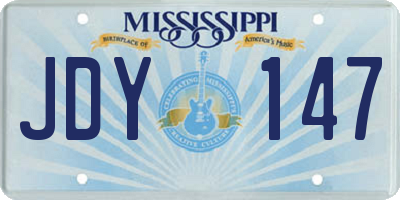 MS license plate JDY147