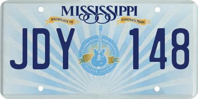 MS license plate JDY148