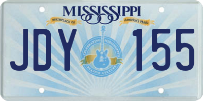 MS license plate JDY155