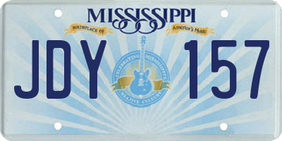 MS license plate JDY157