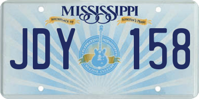 MS license plate JDY158