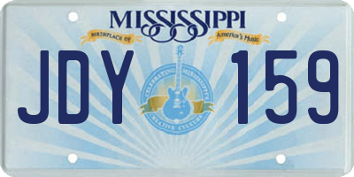 MS license plate JDY159