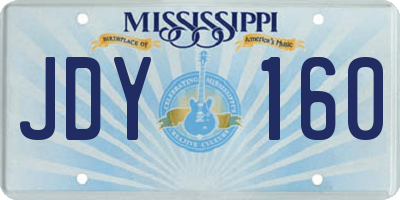 MS license plate JDY160