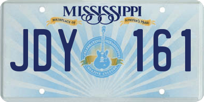 MS license plate JDY161