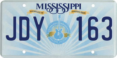 MS license plate JDY163
