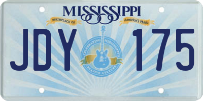 MS license plate JDY175