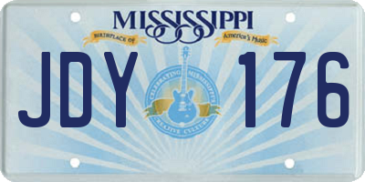 MS license plate JDY176