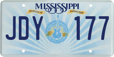 MS license plate JDY177