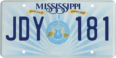 MS license plate JDY181